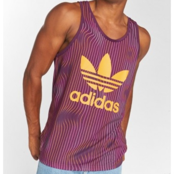 adidas warped stripes tank top